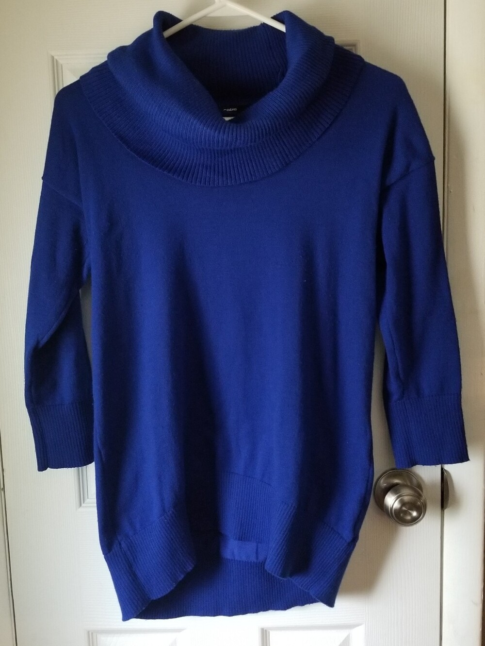 ❗Cable & Gauge Royal Blue Turtleneck Sweater 3/4 Sleeves Small❗